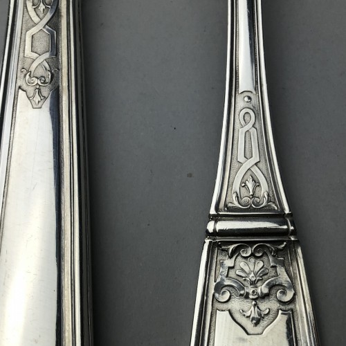 Antiquités - Tétard - Versailles menagere set of 148 pieces in solid silver