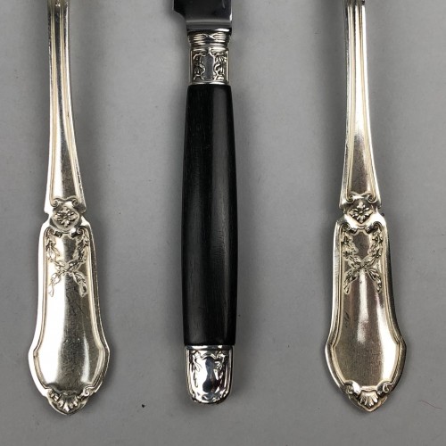 Argenterie et Orfèvrerie  - Ravinet d'Enfert à Paris - Ménagère en argent massif de 96 pièces