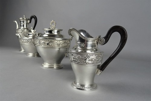 silverware & tableware  - Empire period silver tea and coffee set - l.Ruchmann