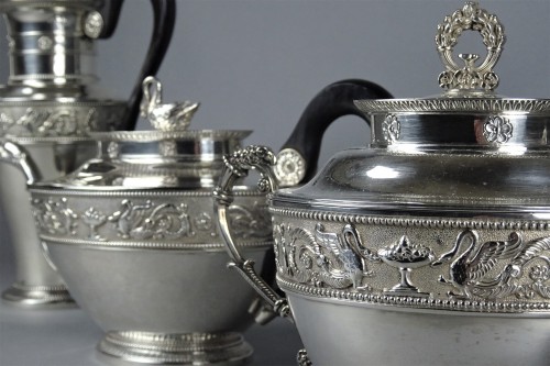 Empire period silver tea and coffee set - l.Ruchmann - Empire