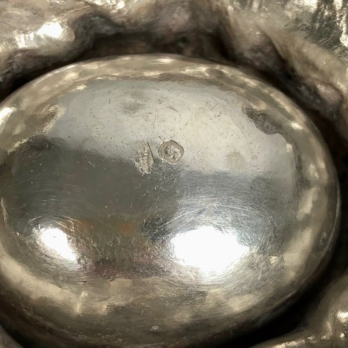  - Six solid silver and vermeil salt cellars