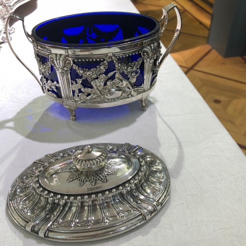 Antique Silver  - Silver sugar bowl by Marc-Etienne JANETY in Paris in 1786