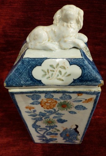 Antiquités - 18th century Turin earthenware tea box
