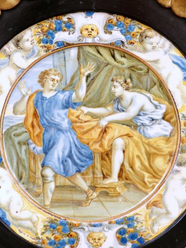 Porcelain & Faience  - 17th century Taglieré Castelli plate