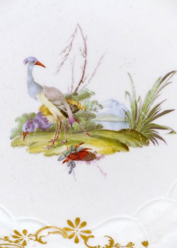 18th century platter in soft-paste porcelain of La Haie - Porcelain & Faience Style Louis XV