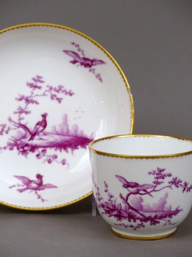 Antiquités - Tasse Bouillard en porcelaine de Sèvres du XVIIIe siècle