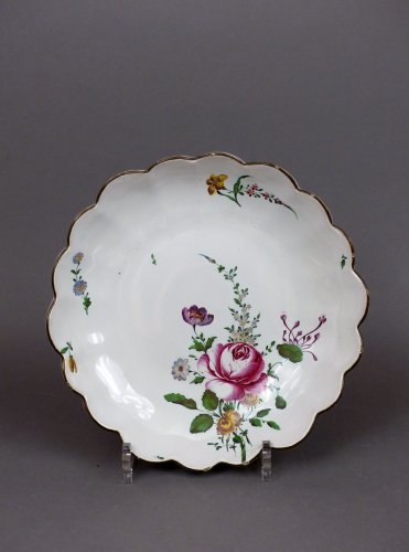 Compotier en faïence de Strasbourg du XVIIIe siècle - Céramiques, Porcelaines Style 