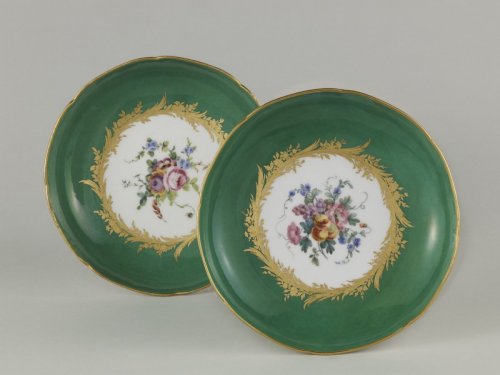 Pair of 18th century Sèvres compotiers - Porcelain & Faience Style Louis XVI