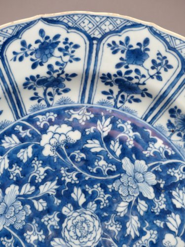 Chinese Kangxi blue and white porcelain platter, 17th century - 