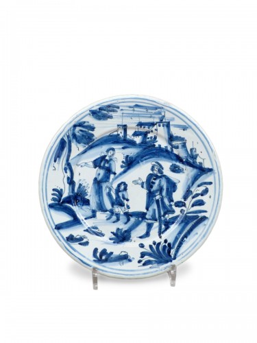 17th century faience platter of Nevers