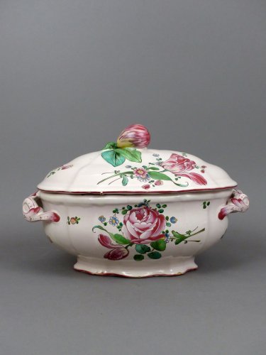 Terrine en faïence de Niderviller XVIIIe siècle - Céramiques, Porcelaines Style 
