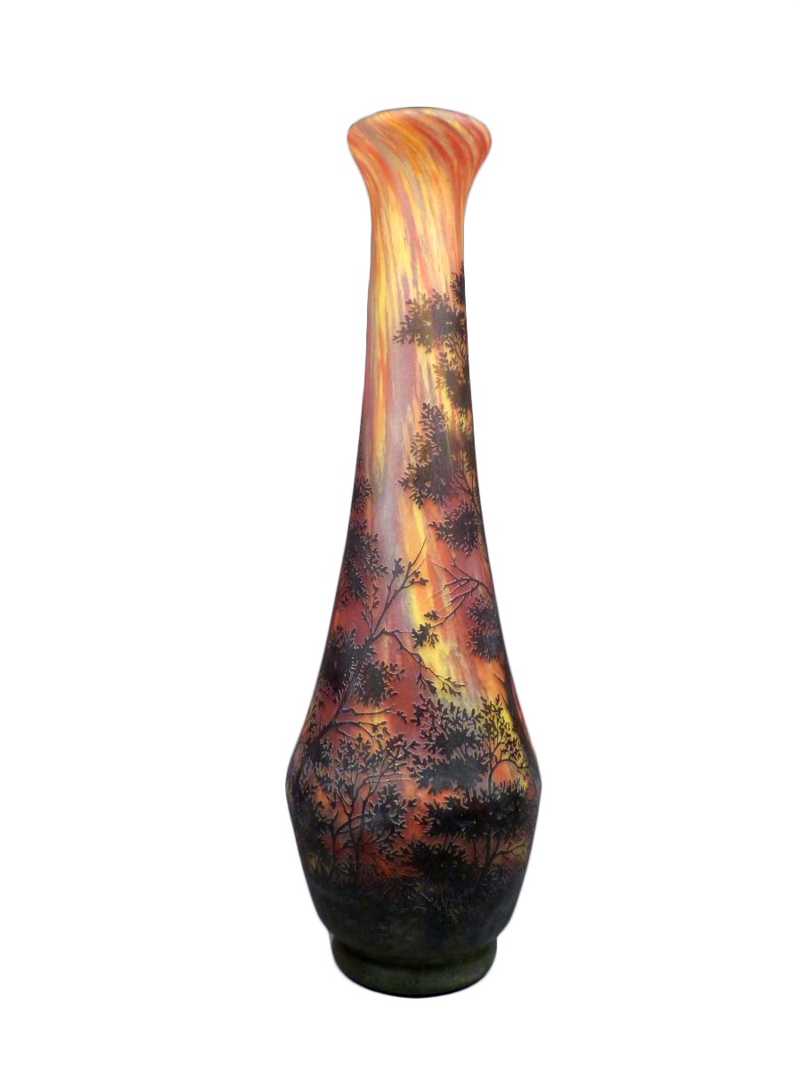 Vase En Pate De Verre Signe Daum Xxe Siecle N 55155