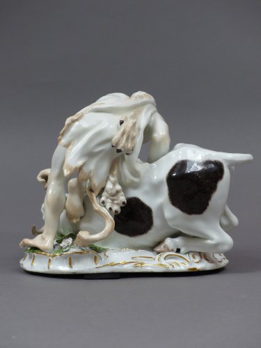 XVIIIe siècle - Héraclès combattant le taureau de Crête, Meissen 1740 - 1745