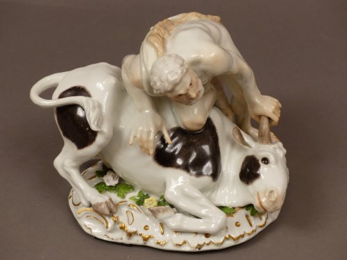  - Héraclès combattant le taureau de Crête, Meissen 1740 - 1745