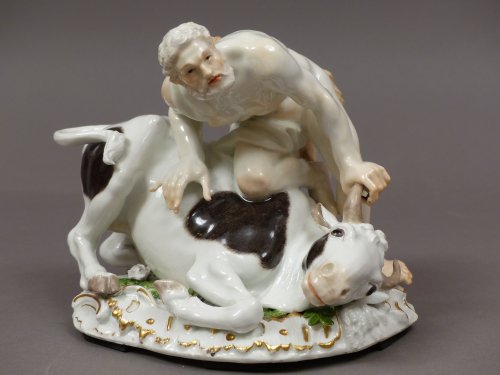 Antiquités - Héraclès combattant le taureau de Crête, Meissen 1740 - 1745