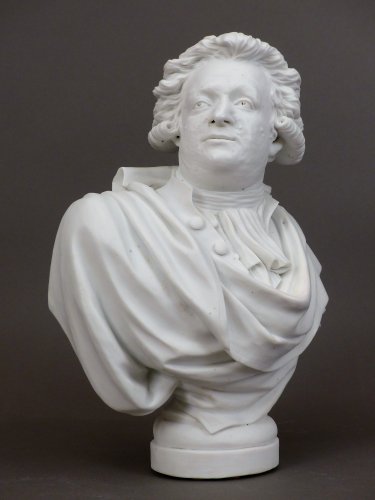 Buste de Mirabeau, Manufacture du Fbg. Saint-Denis XVIIIe siècle - Céramiques, Porcelaines Style 