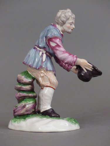 Statuette en faïence de Niderviller représentant un mendiant XVIIIe siècle - Louis XVI