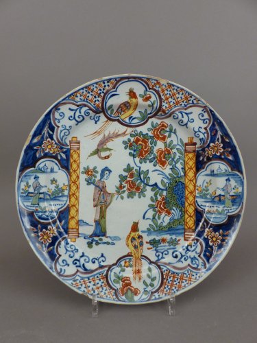 Un plat en faïence de Delft 18e siècle - Céramiques, Porcelaines Style 