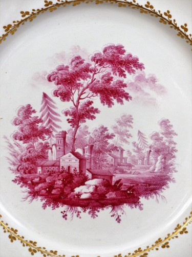 Paire d'assiettes en porcelaine de Doccia, XVIIIe siècle - Céramiques, Porcelaines Style 