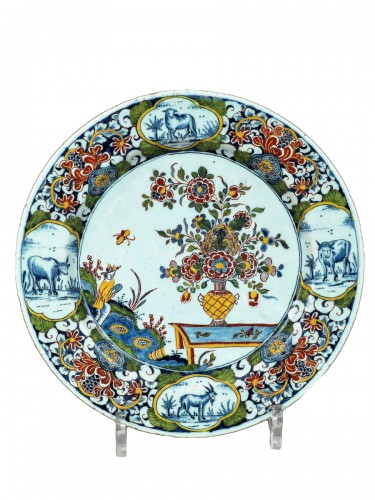 Assiette en faïence de Delft XVIIIe siècle
