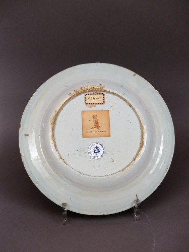 XVIIIe siècle - Assiette en faïence de Delft XVIIIe siècle