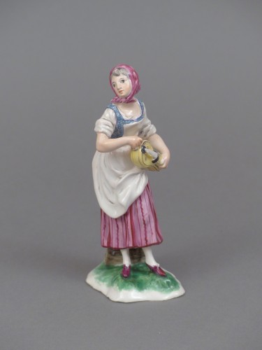 Faience of Niderviller 18th century - Player of hurdy-gurdy - 