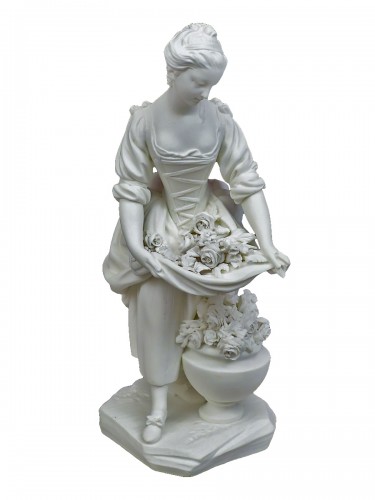 "La jardinière au vase" biscuit de porcelaine tendre, Sèvres 18e siècle