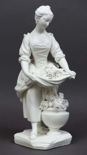 Soft-paste porcelain biscuit, Sèvres 18th century - The vase gardener - Porcelain & Faience Style Louis XV