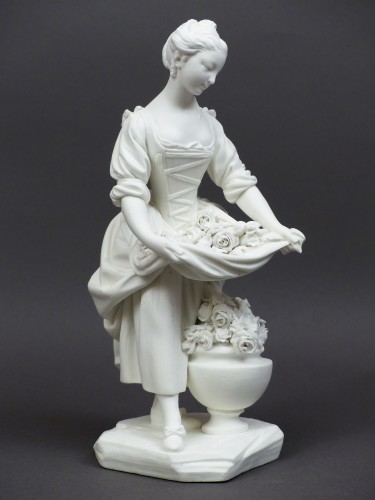 Soft-paste porcelain biscuit, Sèvres 18th century - The vase gardener - Louis XV