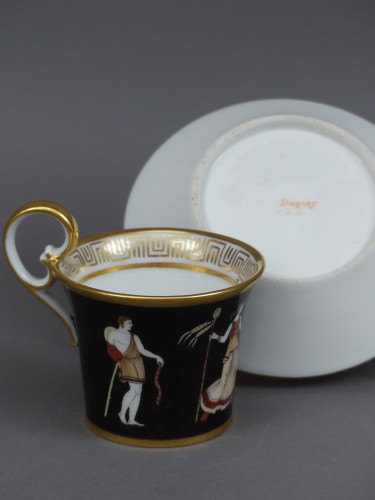 Empire - Manufacture Dagoty une tasse et sa sous tasse