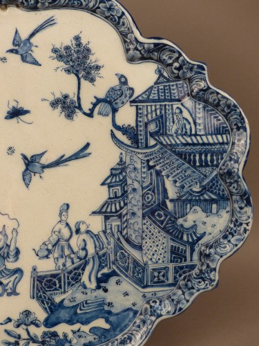 XVIIIe siècle - Plaque de Delft, fabrique du pot de Métal, début 18e siècle