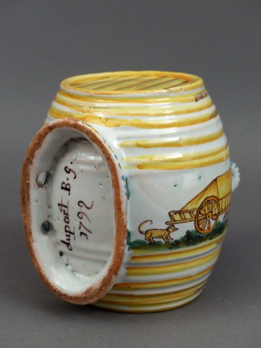 Céramiques, Porcelaines  - Fuite de la famille royale, Nevers révolutionnaire daté 1792