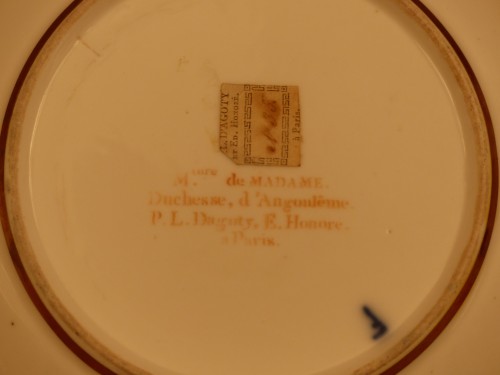 XIXe siècle - Paire d'assiettes en porcelaine, Manufacture de Dagoty