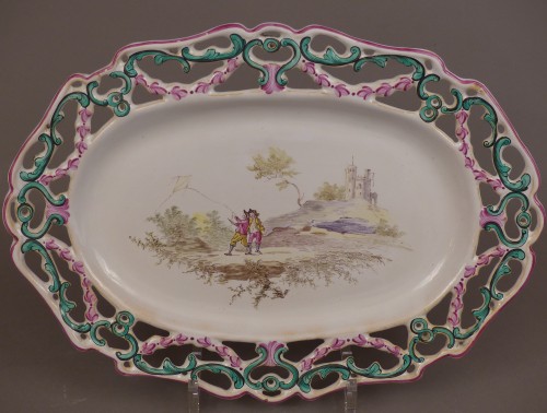 Paire de plats en faïence de Marseille, fabrique de la Veuve Perrin 18e siècle - Le Cabinet d'Amateur