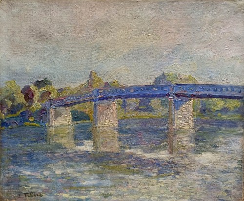 Pont sur l'Oise - Edouard Febvre (1885-1967)
