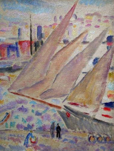 Paintings & Drawings  - Harbor of Marseille par A.Carrera (1878-1952)