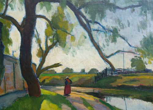 Paintings & Drawings  - Towpath - Ossip Braz (1873-1936)