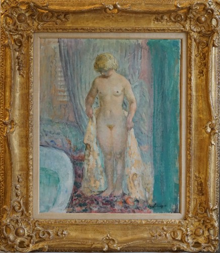 Henri Lebasque (1865-1937) Nu blond à la baignoire - Tableaux et dessins Style Art nouveau