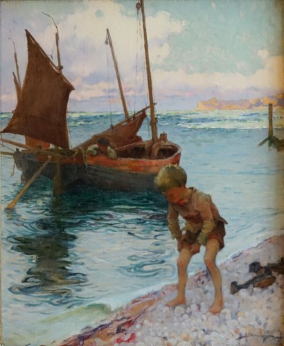 Henri Gaston DARIEN (1864-1926), Enfant en bord de mer