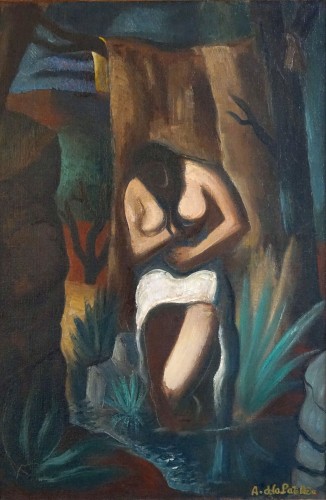 Amédée de La Patellière (1890-1932) Baigneuse aux aloes