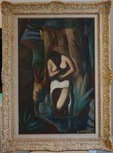 Amédée de La Patellière (1890-1932) Bather with aloes - Paintings & Drawings Style Art nouveau