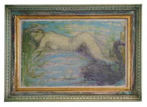 Edmond Aman-Jean (1858 – 1936) - Leda and the swan (?) circa 1895