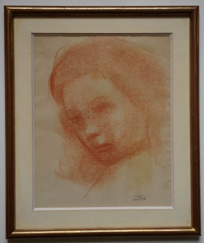 André Derain (1880-1954), portrait à la sanguine, vers 1930 - Tableaux et dessins Style Art nouveau