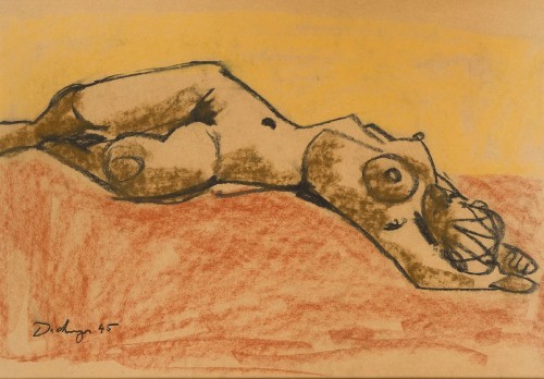 Reclining nude, 1945 Hugo Dachinger (Autrichien, 1908-1996)