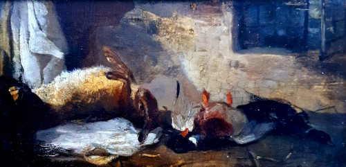Philippe ROUSSEAU (1816-1887) Still life (hare and mallard)
