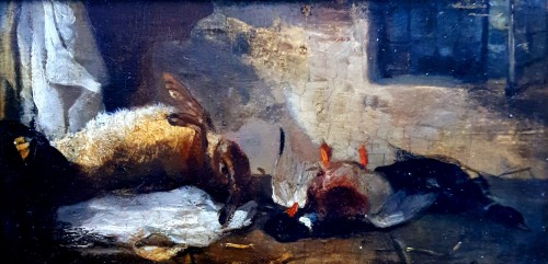 Philippe ROUSSEAU (1816-1887) - Nature morte (lievre et colvert)