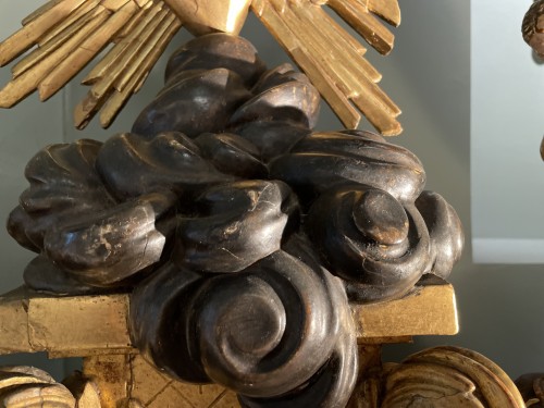 Art sacré, objets religieux  - Ensemble d'Autel Sacré Cœur - Fin XVIIIe début XIXe