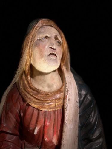 Antiquités - Large Virgin Of Calvary of the 17th century
