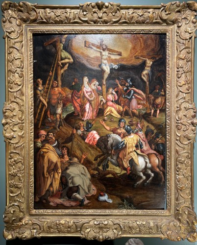 The Crucifixion - Dutch School Circa 1600 - Religious Antiques Style Renaissance