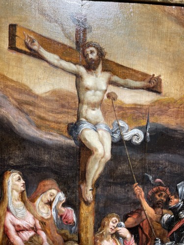 XVIIe siècle - La Crucifixion - École Hollandaise vers 1600